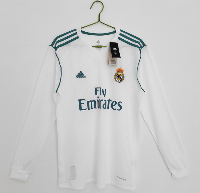 2017∕18Real Madrid Home Retro LongSleeve Jersey