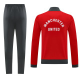 24 Manchester United 09 Red Jacket Suit