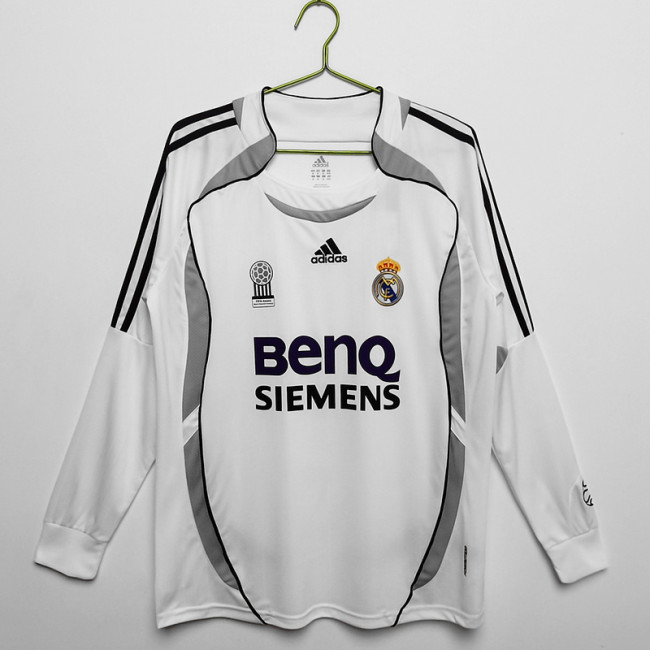 2006∕07Real Madrid Home Retro LongSleeve Jersey