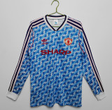 1990∕92 Manchester United Away Retro LongSleeve Jersey