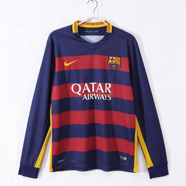 2015∕16Barcelona Home Retro LongSleeve Jersey
