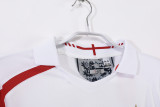 2006 England Home Retro LongSleeve Jersey