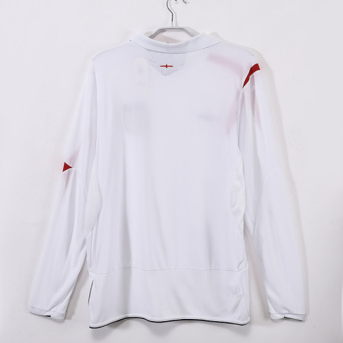 2006 England Home Retro LongSleeve Jersey