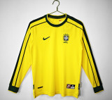 1998 Brazil Home Retro LongSleeve Jersey