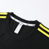 AD02 Black Yellow Mens Short Suit