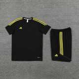 AD02 Black Yellow Mens Short Suit