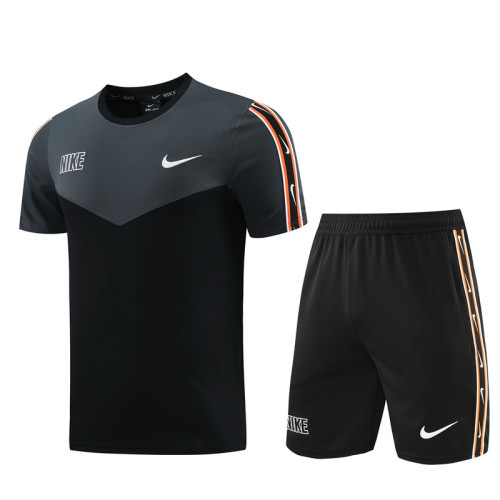 ND03 Black Grey Mens Short Suit