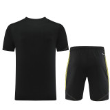 AD02 Black Yellow Mens Short Suit