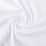AD08 white Mens Short Suit