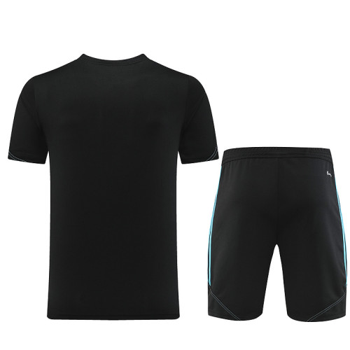 AD02 Black blue Mens Short Suit