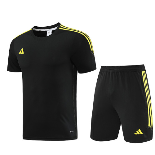 AD02 Black Yellow Mens Short Suit