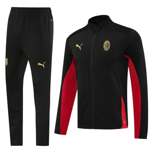 24 Ac Milan 03 Black Red Jacket Suit