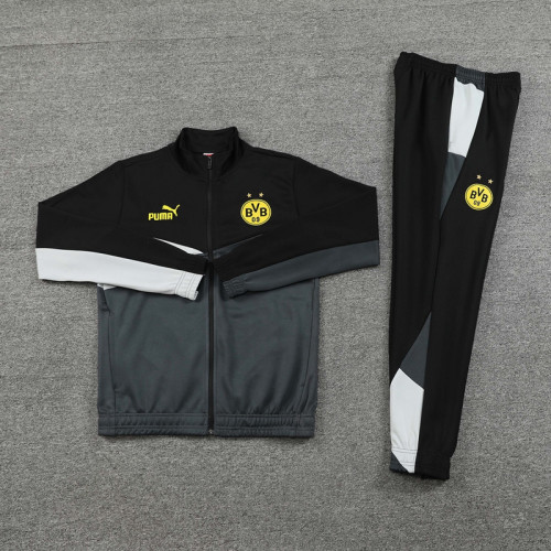 24 Borussia Dortmund 02 Black Grey Jacket Suit