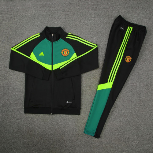 24 Manchester United 03 Black Green Jacket Suit