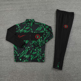 24 Nigeria 01 Black Green Jacket Suit