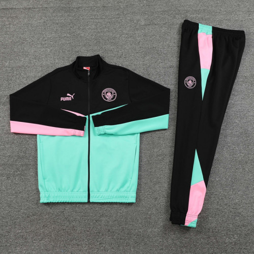 24 Manchester City 02 Black Green Jacket Suit