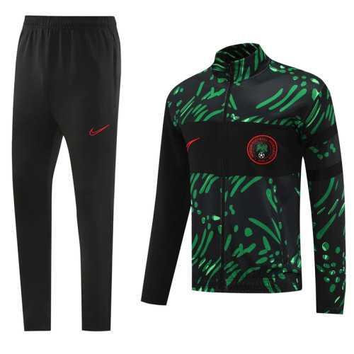 24 Nigeria 01 Black Green Jacket Suit