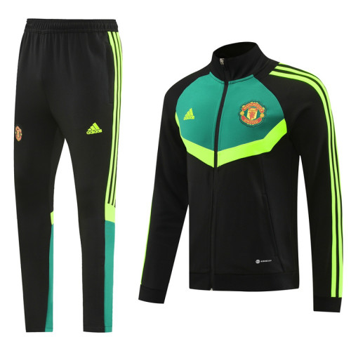 24 Manchester United 03 Black Green Jacket Suit
