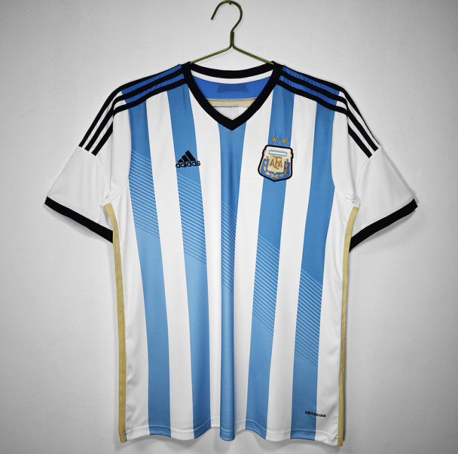 2014 Argentina Home  Retro Jersey