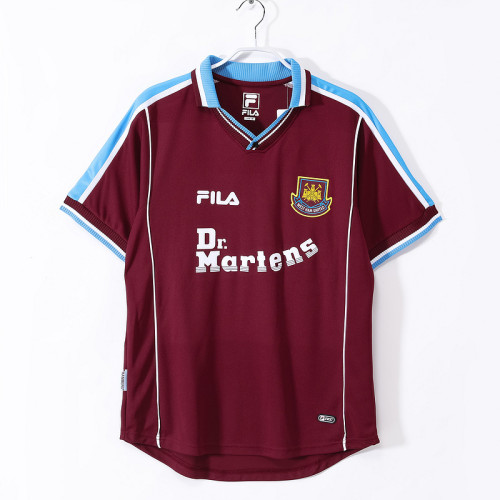 1999∕01 West Ham United Home  Retro Jersey