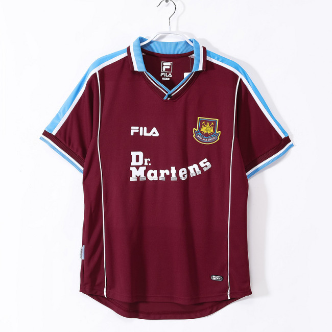 1999∕01 West Ham United Home  Retro Jersey