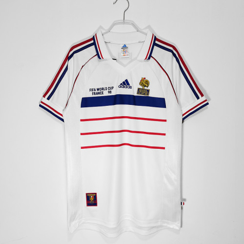 1998 France Away  Retro Jersey