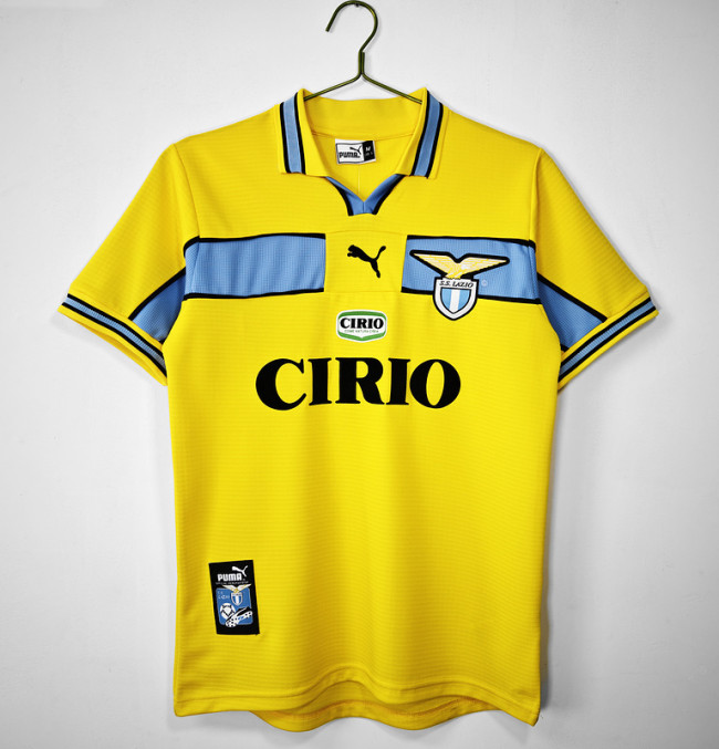 1998∕99 Ss Lazio Yellow  Retro Jersey