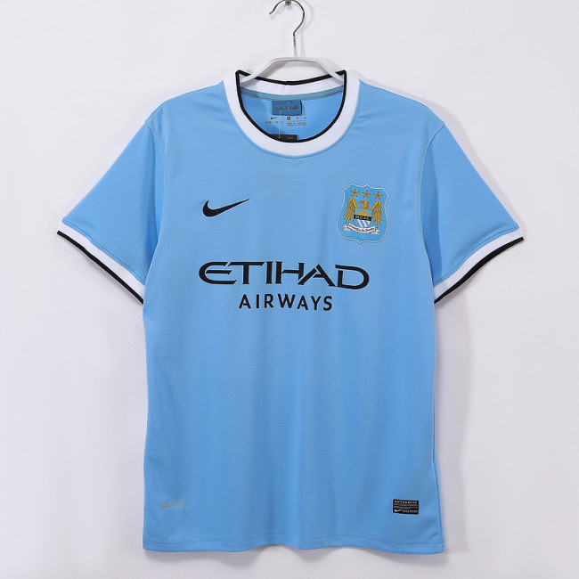 2013∕14 Manchester City Home  Retro Jersey