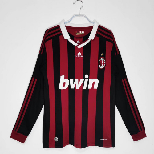 2009∕10 Ac Milan Home Retro LongSleeve Jersey