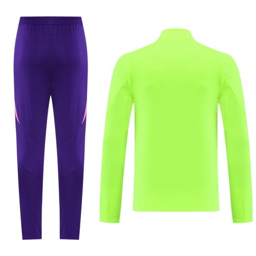 AB08 Flas Green MEN 1/4 Zipper TrackSuit