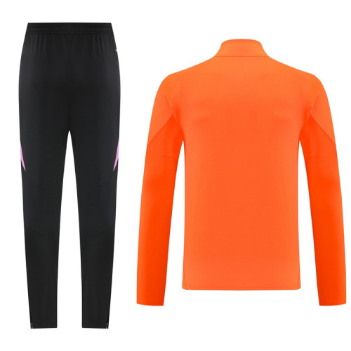 AB08 Orange MEN 1/4 Zipper TrackSuit