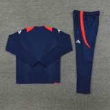 2425 Manchester United Navy Blue 1/4 Zipper Player Training Suit