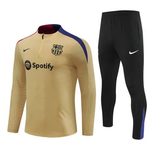 2425 Barcelona Golden 1/4 Zipper Player Training Suit