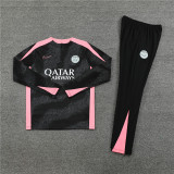 2425 Paris Saint-Germain Black 1/4 Zipper Training Suit