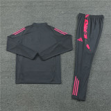 2425 Germany Dark Grey 1/4 Zipper Training Suit