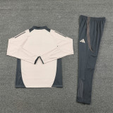2425 Real Madrid Apricot 1/4 Zipper Training Suit