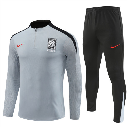 2425 Korea Light Grey 1/4 Zipper Training Suit