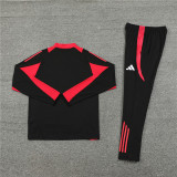 2425 Bayern München Black 1/4 Zipper Training Suit