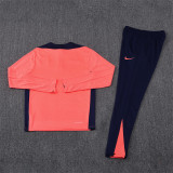 2425 Barcelona Orange Pink 1/4 Zipper Player Training Suit