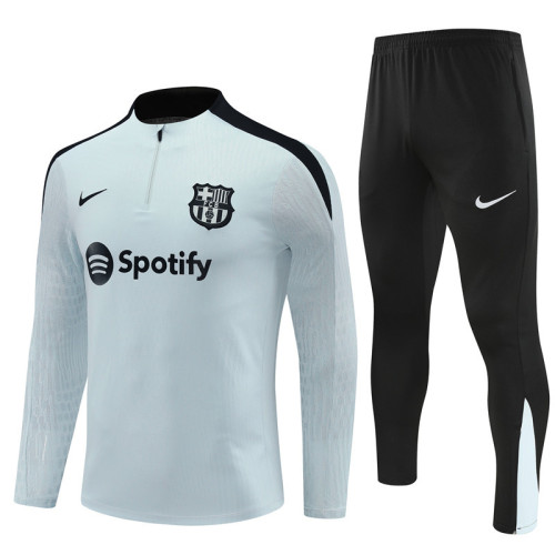 2425 Barcelona Light Grey 1/4 Zipper Player Training Suit