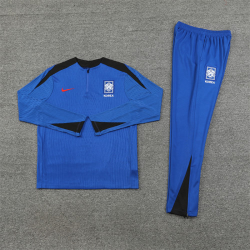 2425 Korea Royal Blue 1/4 Zipper Training Suit