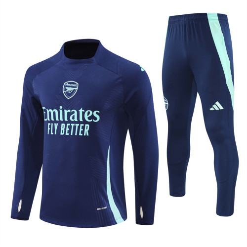 2425 Arsenal Navy Blue 1/4 Zipper Player Training Suit