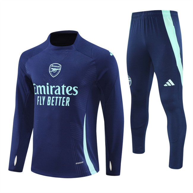 2425 Arsenal Navy Blue 1/4 Zipper Player Training Suit