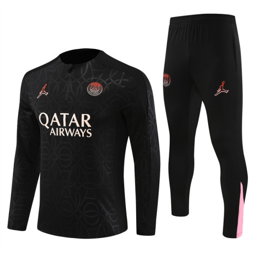 2425 Jordan Psg Black 1/4 Zipper Training Suit