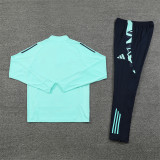 2425 Real Madrid Blue 1/4 Zipper Training Suit