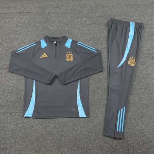 2425 Argentina Dark Grey 1/4 Zipper Training Suit