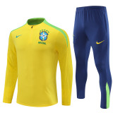 2425 Brazil Yellow 1/4 Zipper Player Training Suit