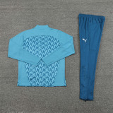 2425 Olympique De Marseille Green 1/4 Zipper Training Suit