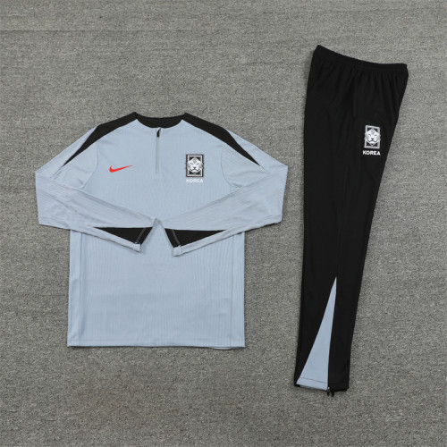 2425 Korea Light Grey 1/4 Zipper Training Suit