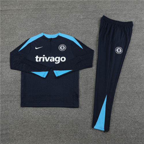 2425 Chelsea Navy Blue 1/4 Zipper Player Training Suit
